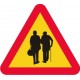 Varningsskylt - äldre par